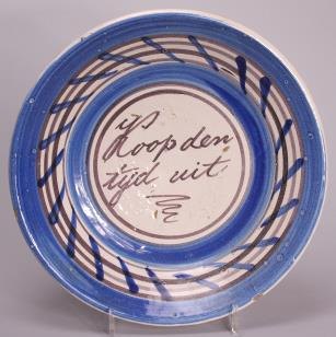 Frisian dish ‘Koop den tijd uit’, 19th C.